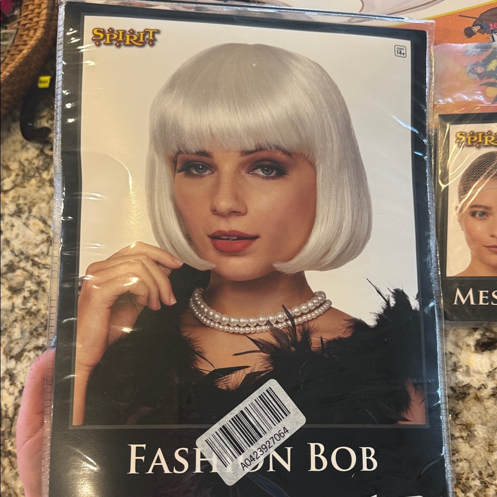 White Bob Wig - White